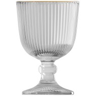 Taça 380ml De Vidro Com Fio De Ouro Lines